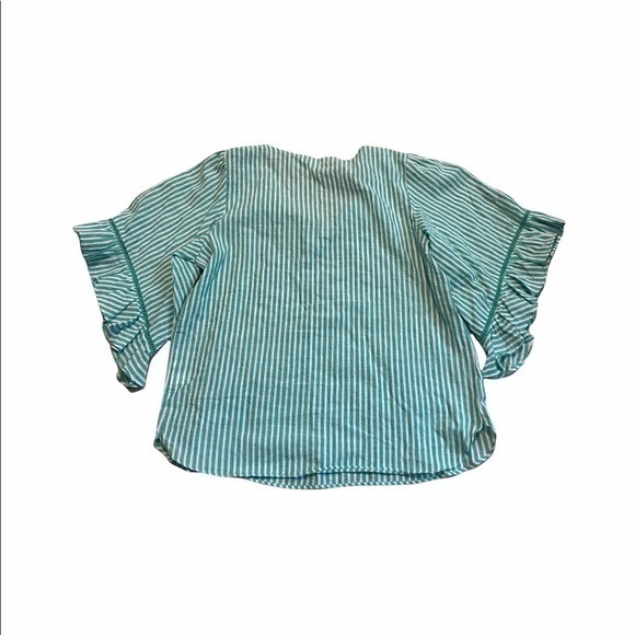 Lauren Conrad green and white striped top size M - Picture 3 of 7